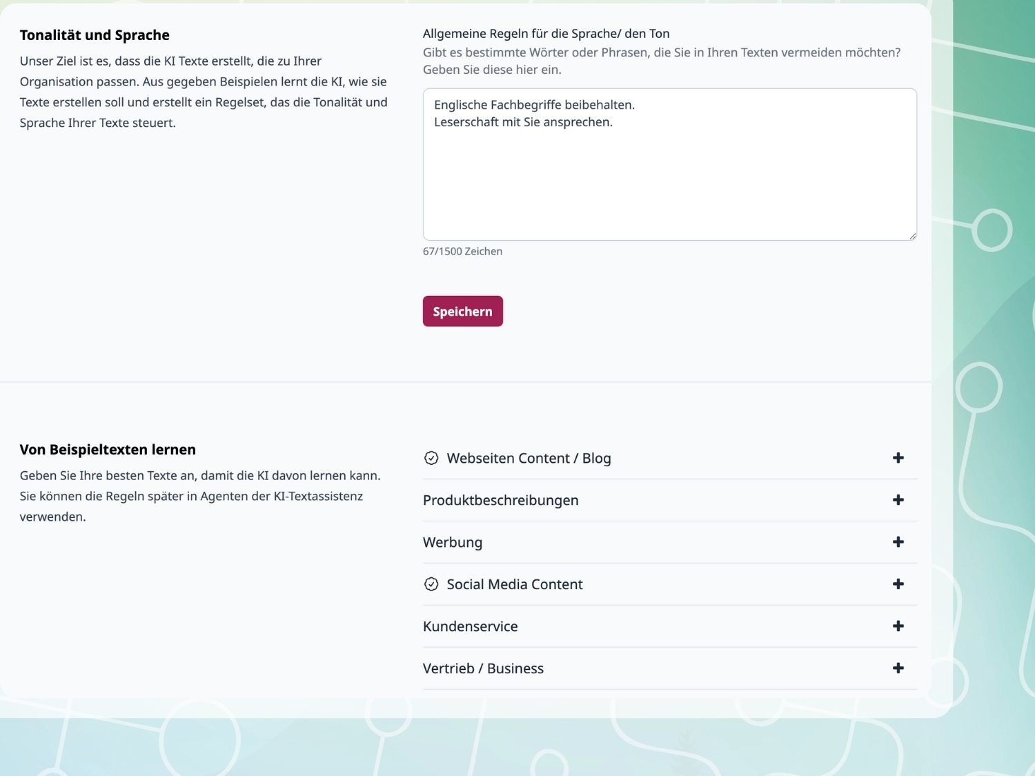 hermine.ai Individualisierung Tonalität und Sprache