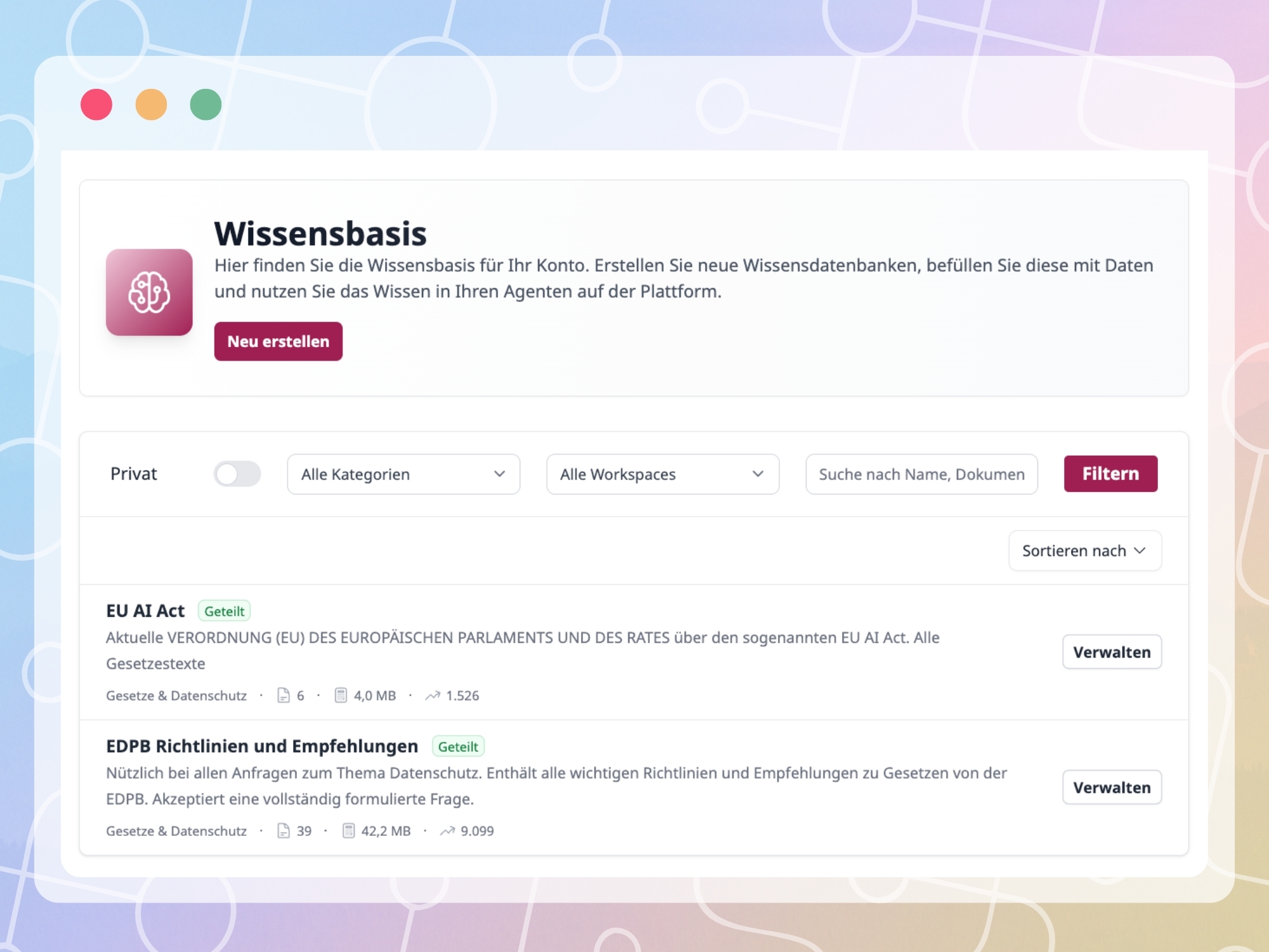 hermine.ai Wissensbasis erstellen